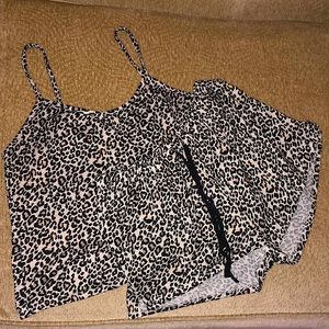 SOLD* Cheetah Shorts pajama Set